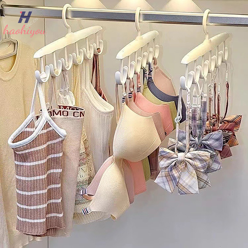 <haohiyou> ไม้แขวนเสื้อยกทรง 1 ชิ้น สําหรับตู้เสื้อผ้า,360°โรแท็ก ชั้นวางอเนกประสงค์พร้อมตะขอสําหรับกระเป๋าเข็มขัดหมวกยกทรง,ชั้นเก็บเสื้อกั๊กอวกาศประหยัด