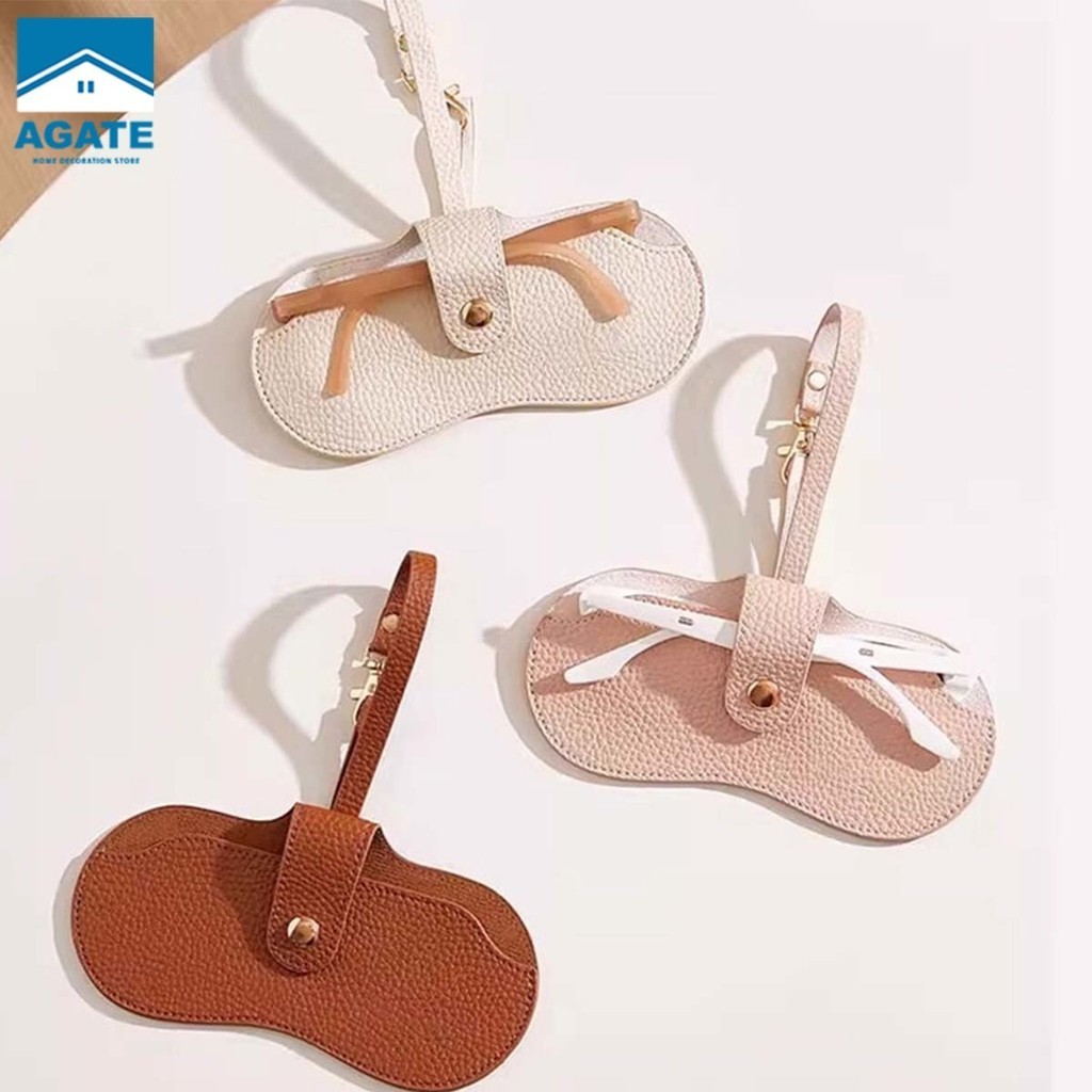 กระเป๋าแว่นตา ซองแว่นตา ซองแว่นตาหนัง แบบตะขอ พกพา กันน้ำและทนต่อสิ่งสกปรก