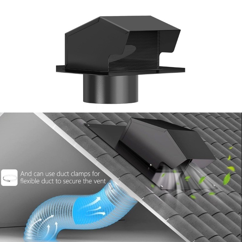Bt หลังคาท่อไอเสีย 4 6 8 นิ้วหลังคา Vent Caps สําหรับ Attic กันฝนและ Snowproof