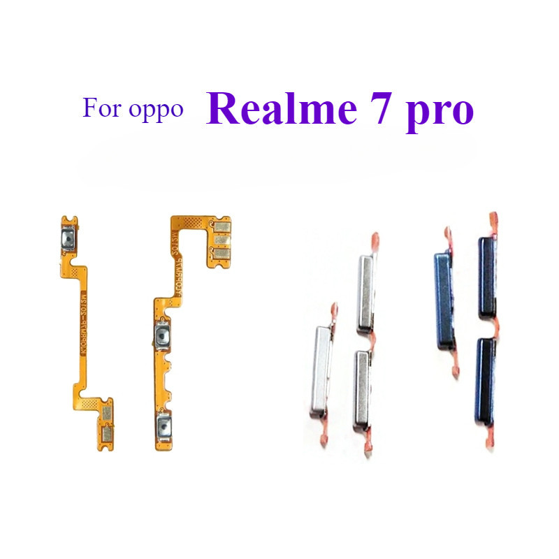 ปุ่มเปิดปิดเปิดปิด Flex และ Out ปุ่มปรับระดับเสียงด้านข้าง Flex สําหรับ Realme 7 Pro