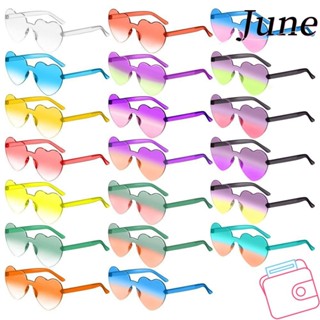 June แว่นกันแดดรูปหัวใจอินเทรนด์สีลูกกวาดสีสันสดใส