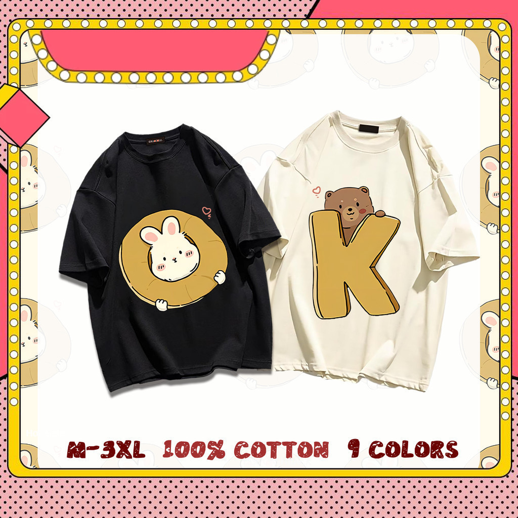 【Fashion】2024💞แปลเป็นภาษาไทย💞เสื้อยืด เสื้อยืดแขนสั้น ลายพิมพ์ตัวอักษร OK ไม่ยับ ไม่ย้วย🥰100% Cotton