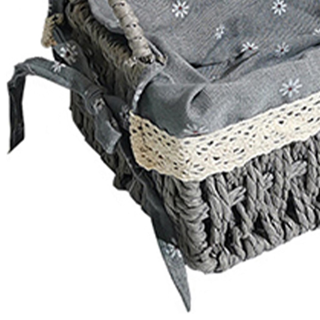 [unjitsh ] ตะกร ้ าเก ็ บหวายอเนกประสงค ์ ของเล ่ นถังเก ็ บขนม