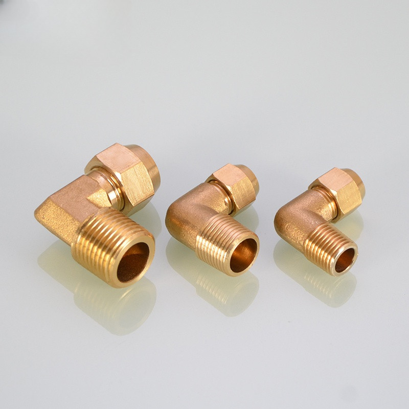 [HNK] ลวดด้านนอกทองเหลือง Elbow 2/3/4 จุด Flared Copper Pipe Joint Flared Right Angle 90°อุปกรณ์เสริมเครื่องทําความเย็นเครื่องปรับอากาศข้อศอก