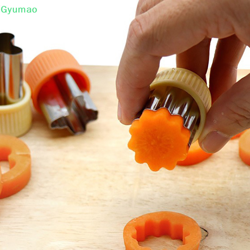 [Gyu] Diy เครื่องตัดผลไม้อาหารขนาดเล็กเครื่องตัดแซนวิชสแตนเลสพร้อมฝาครอบสําหรับเด็ก TH