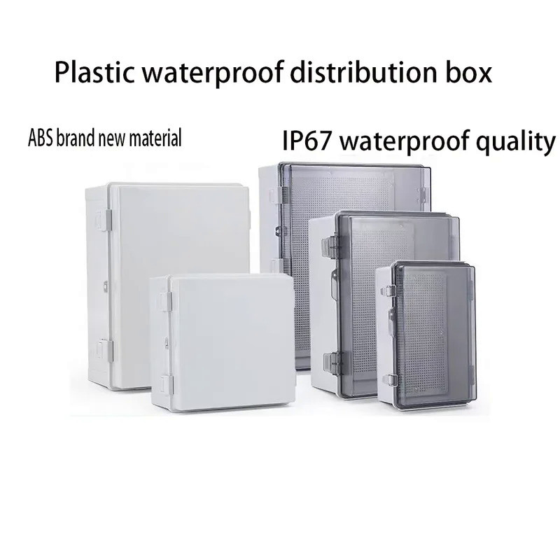 IP67 waterproof gray/transparent cover housing junction box ABS plastic outdoor electronic instrumen