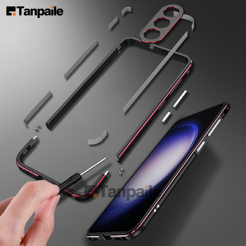 Tanpaile หรูหรา Ultra-Thin อลูมิเนียมโลหะกันชนสําหรับ Samsung S24 Ultra กรณี Plus S24 + S23 FE S23 + S22 S22 + S21 หมายเหตุ 20 ล็อคแม่เหล็ก Capa Funda