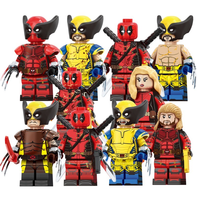 Deadpool & Wolverine Wade Logan Series Super Heroes ภาพยนตร์ Mini Building Blocks รูปของเล่นเด็กของขวัญ