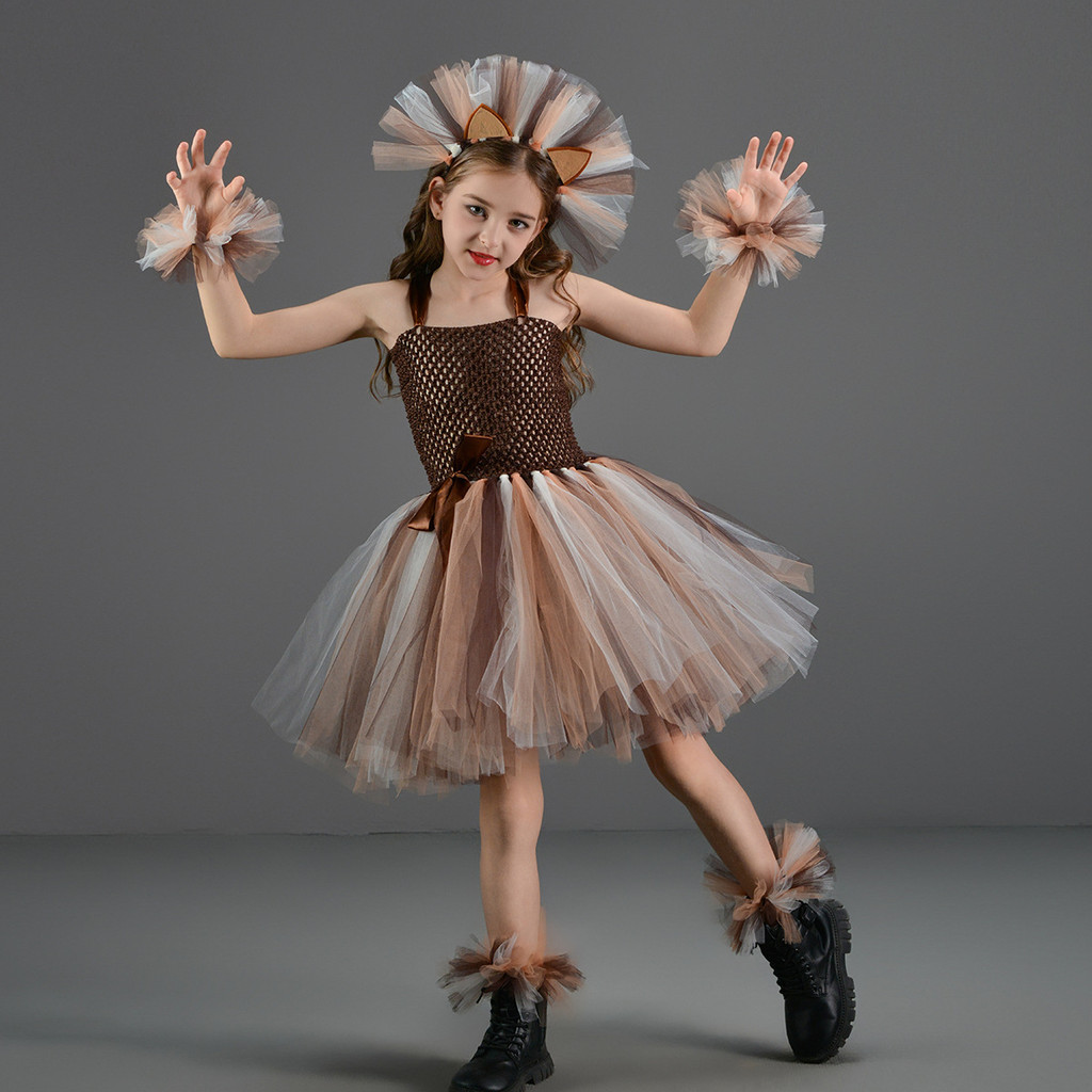 ใหม่ Jungle Lion King การ์ตูน Pettiskirt ฮาโลวีนสัตว์คอสเพลย์ cos Party Stage Performance เครื่องแต่งกาย