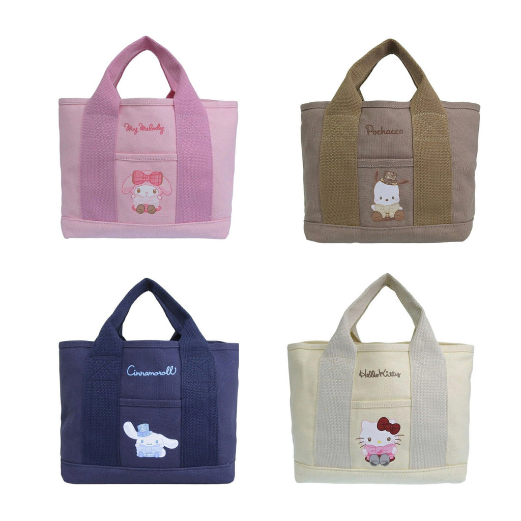 🎁 รีบพุ่งตัวให้ไวเลยค่าาา กระเป๋าถือ ลายการ์ตูน มาใหม่ ผ้าแคนวาสหนา ด้านในมีช่องแยกของ ช่องใส่ขวดน้ำ ขนาด 23×10×20 cm
