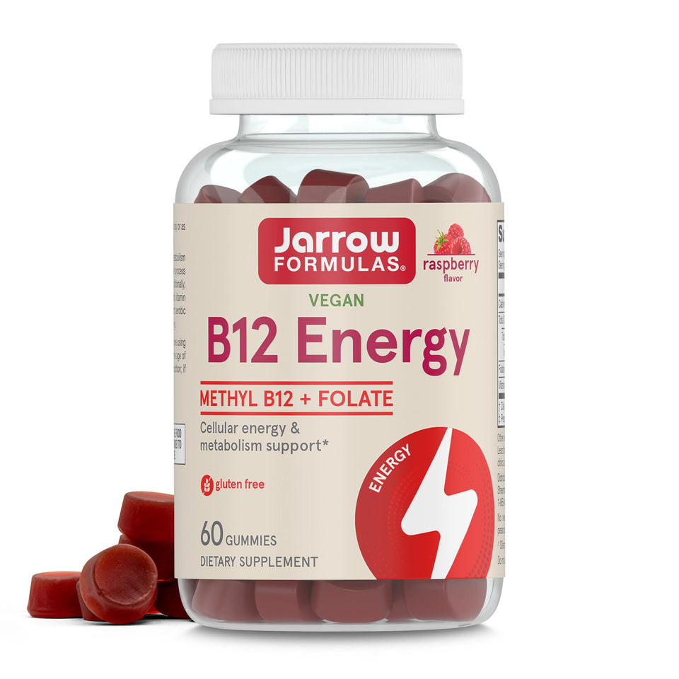 สูตร Jarrow Methyl B12 & Folic Acid Energy Gummies 1000mcg - 60 Gummies, 30 วันซัพพลาย