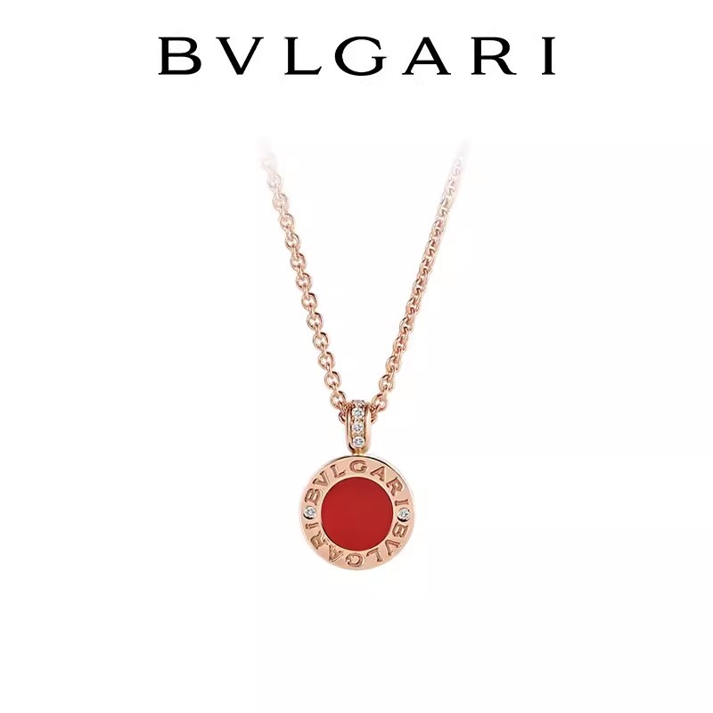 [พร้อมกล่อง] Bvlgari BVLGARI BVLGARI BVLGARI BVLGARI Series 18K Rose Gold Carnelian และ Mother-of-Pe