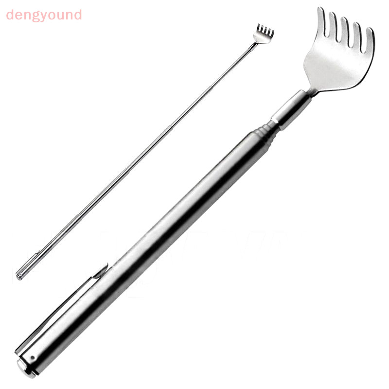 Dengyound สแตนเลส Telescopic แบบพกพาขยายได้ Handy กระเป๋าปากกาคลิป Back Scratcher Nice