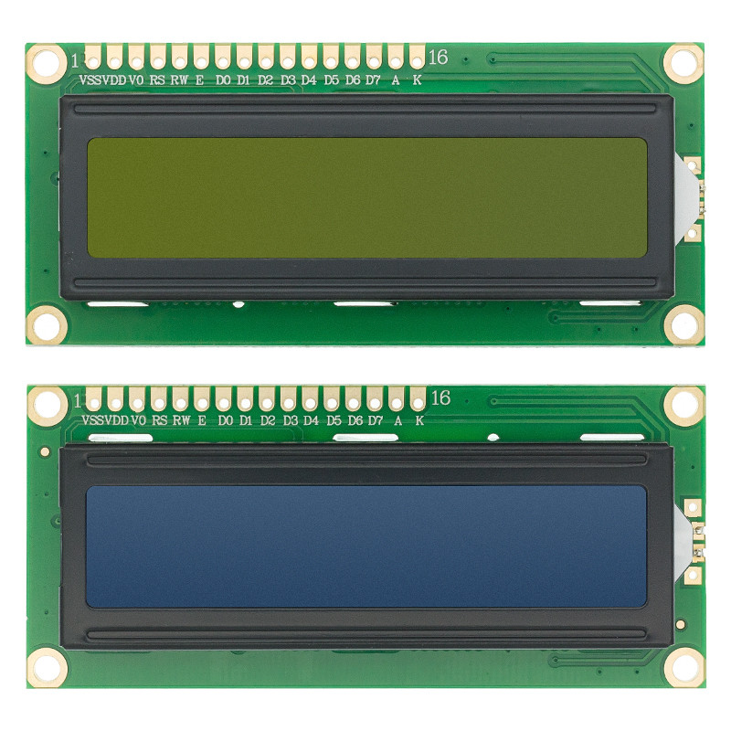 LCD1602+I2C Module Blue / Yellow Green Screen 16x2 Character LCD Display PCF8574T PCF8574 IIC I2C In