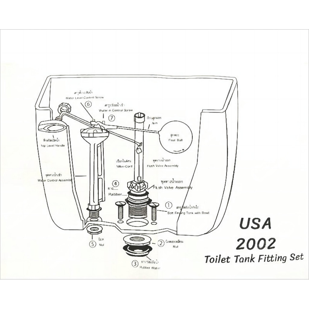 【กรุงเทพฯ】ลูกลอยชักโครก อะไหล่ลูกลอย ชักโครก ครบชุด น้ำเข้า น้ำออก น้ำลง อะไหล่แท็งค์น้ำ อะไหล่ชักโครก ชุดชักโครก คุณภาพ - รูปที่ 3