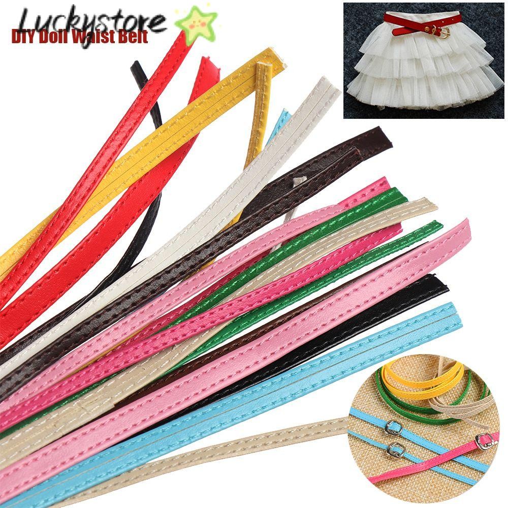 Lucky เข็มขัดคาดเอว คุณภาพสูง 50 ซม. 11 สี กว้าง 3/5 มม. สําหรับตุ๊กตาเด็ก DIY