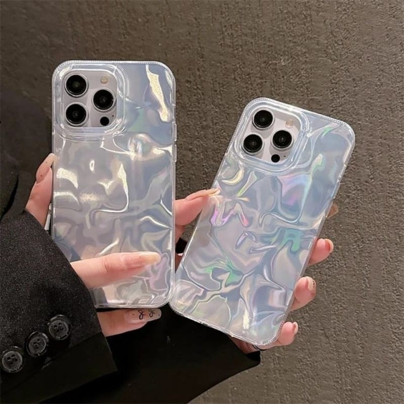 YKCS 0612 WATERY HOLOGRAM GRADIENT IMD PEARL GOLD OPPO A3X A5i A3PRO A15 A16 A54 A55 A16K A17 A5S A1