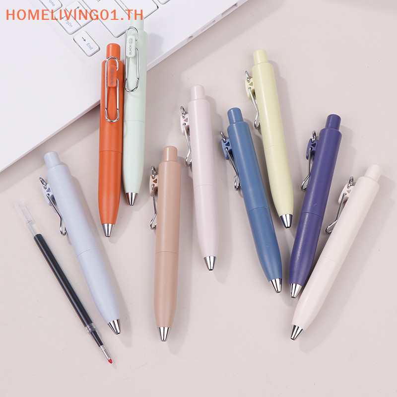 Onehome 0.5 มม.ขนาดเล็กหนา Core ไขมัน Mini Pocket Pen Neutral แห้งเร็วกันน้ํา Uniball One Push แบบพกพา TH