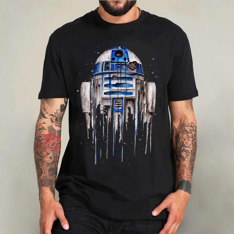 เสื้อ Star Wars Yoda Putih Crew Viral Cool Darth Vader Tee