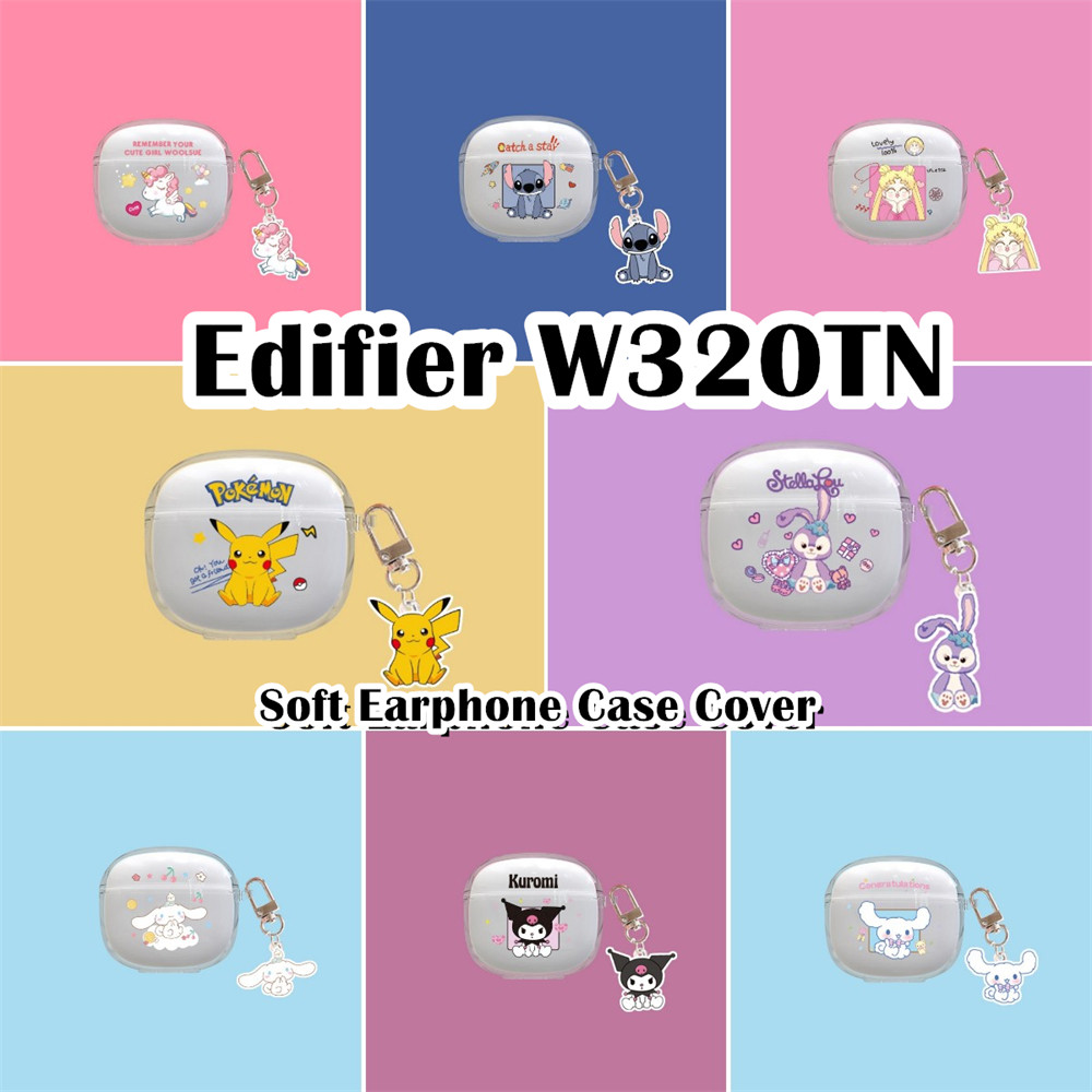 In Stockfor Edifier W320TN Case เคสหูฟัง Fresh Transparent Cartoon Soft Silicone Casing