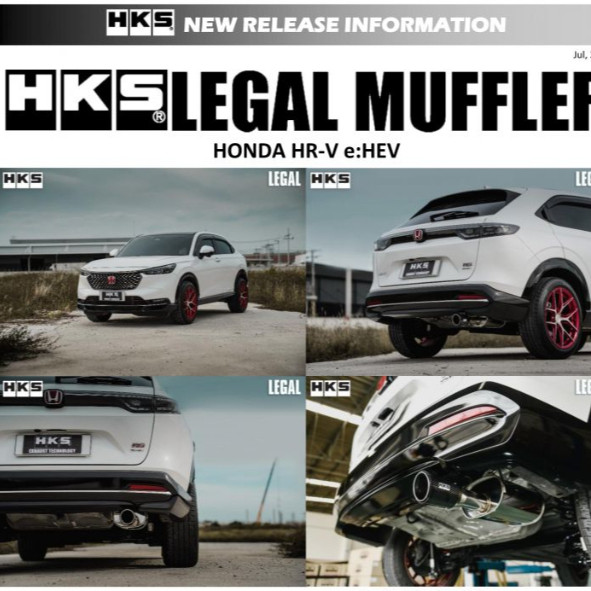 ท่อไอเสีย hks exhaust muffler ตรงรุ่น honda HR-V e:HEV 1.5L ท่อ Stanless Steel ไม่เป็นสนิม