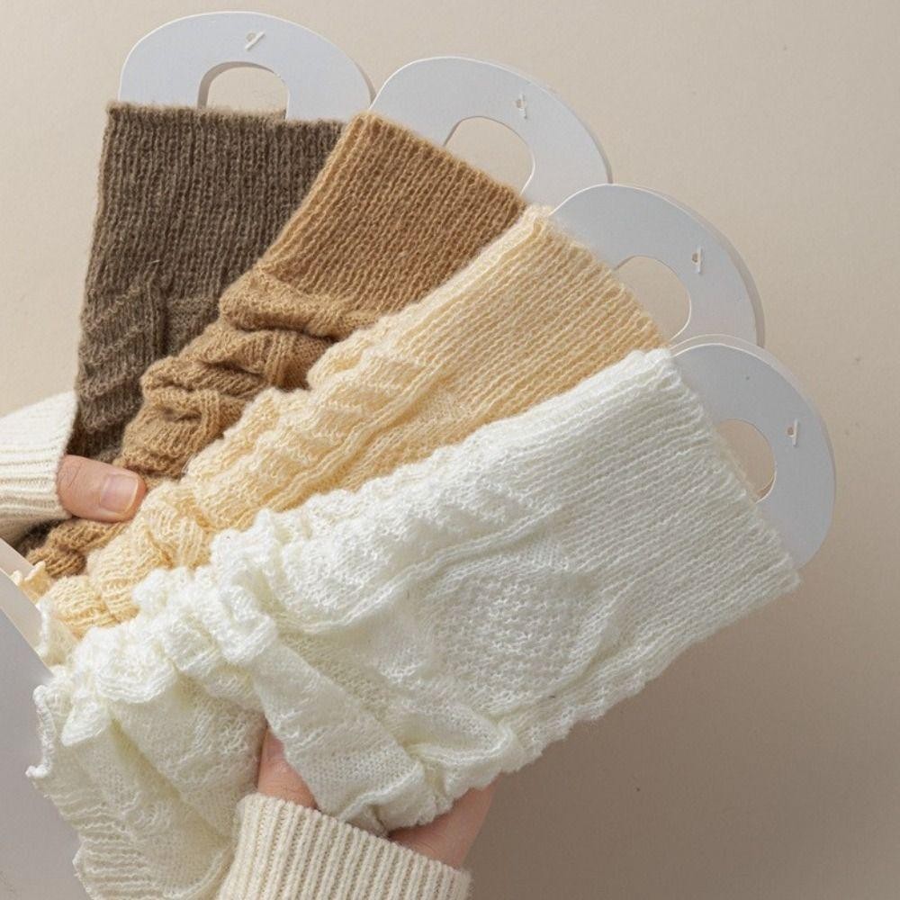 โบลูโอมิ ขาอุ่น น่ารัก หวานสไตล์lolita ถุงเท้าบูตสีทึบสำหรับฤดูหนาว - รูปที่ 6