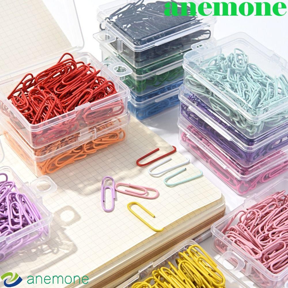 Anemone 50 ชิ้นที่คั่นคลิป,สีผูกคลิปหนีบกระดาษโลหะ,ผู้ถือแฟ้ม Creative Alloy Binder Clamps โรงเรียน