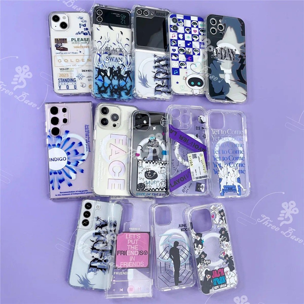 ฝาครอบแม่เหล็ก suga D-DAY V Jimin JUNGKOOK JHOPE JIN RM Wireless Charger Case สําหรับ Samsung Galaxy