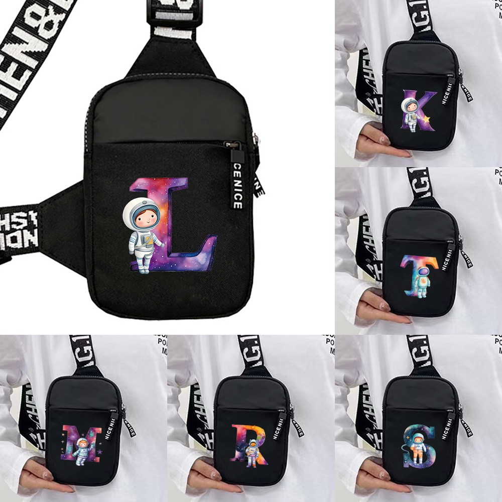 กระเป๋าสะพายหลังใหม่สำหรับผู้ชายและผู้หญิงไหล่เดี่ยว Jumper Bag ผ้าใบวัสดุจดหมายนักบินอวกาศชุดกระเป๋าหน้าอกกันฝุ่น