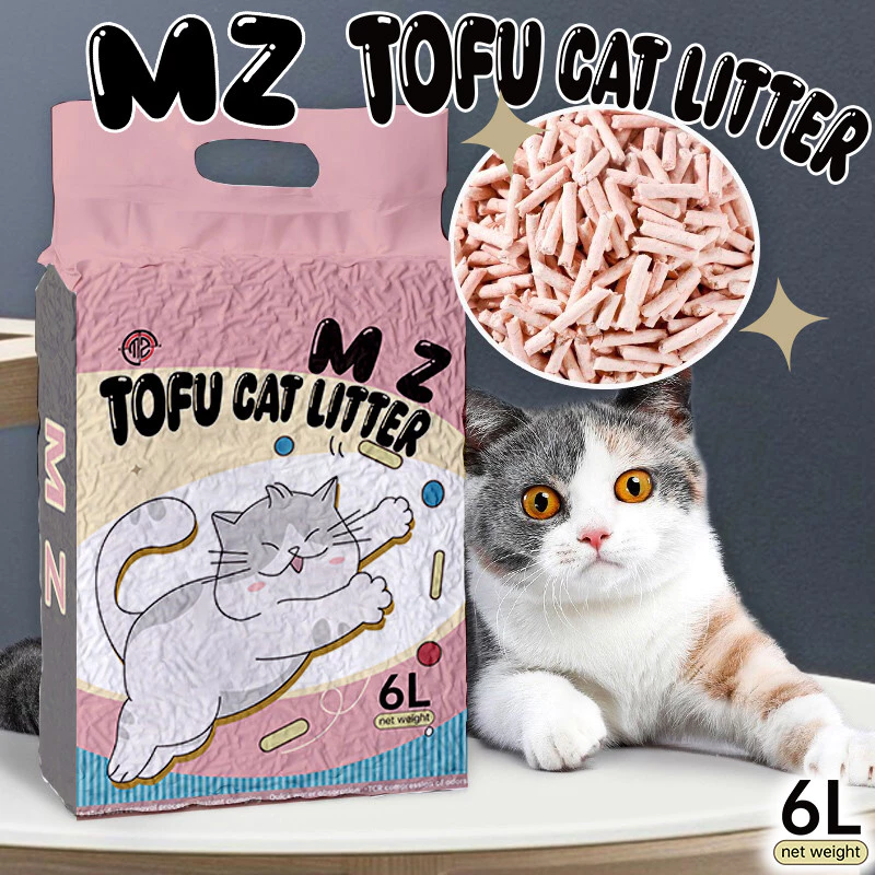 Cat litter 6L ทรายเต้าหู้ ออร์แกนิค100% ผลิตจากกากถั่วเหลืองธรรมชาติ ทรายแมว ทรายแมวเต้าหู้