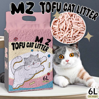 Cat litter 6L ทรายเต้าหู้ ออร์แกนิค100% ผลิตจากกากถั่วเหลืองธรรมชาติ ทรายแมว ทรายแมวเต้าหู้