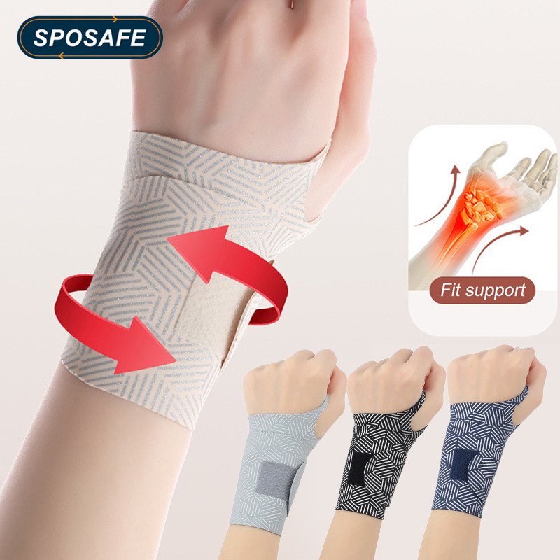 แถบบีบอัดข้อมือบางพิเศษ 1 ชิ้น, ที่รัดข้อมือแบบปรับได้พร้อมที่รองนิ้วหัวแม่มือ, ยามข้อมือ - เหมาะสําหรับขวาและซ้าย