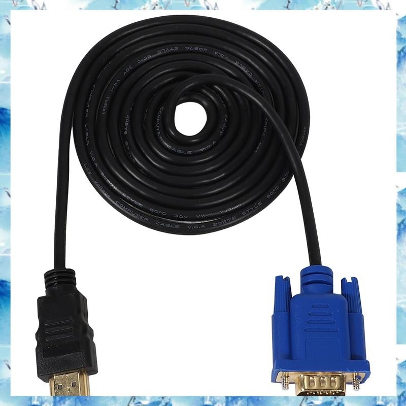 [ ] Hdtv Gold Male To VGA HD-15 Male 15Pin Adapter Cable 6FT 1.8M 1080P