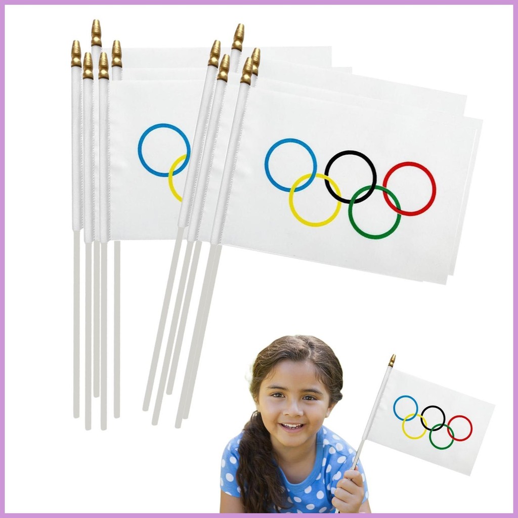 เกมโอลิมปิก Stick Flag Celebratory Effect Olympic Flag Olympic Games Flag Olympic Decorative Safe Ro