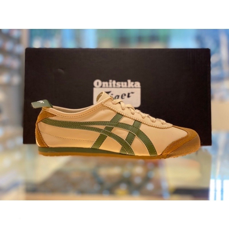 Asics Onitsuka Tiger (Tiger) Mexico 66 รองเท้าผ้าใบหนังผู้ชายกันลื่นการแข่งขันกีฬา NJPA