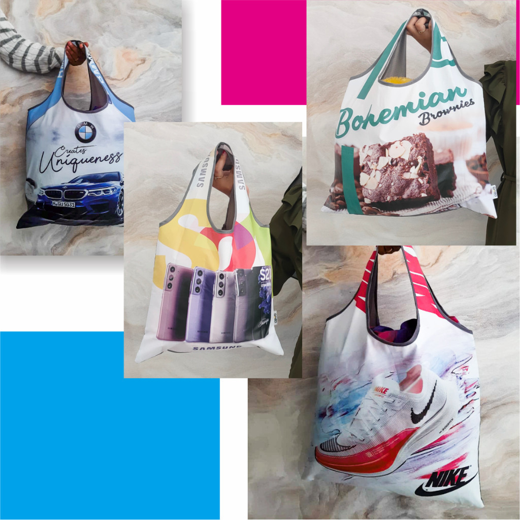 กระเป๋าช้อปปิ้งพับได้ Malaysia O2-150 Aura Size Small Limited Malaysia SK 10 Cool Folding Totebag