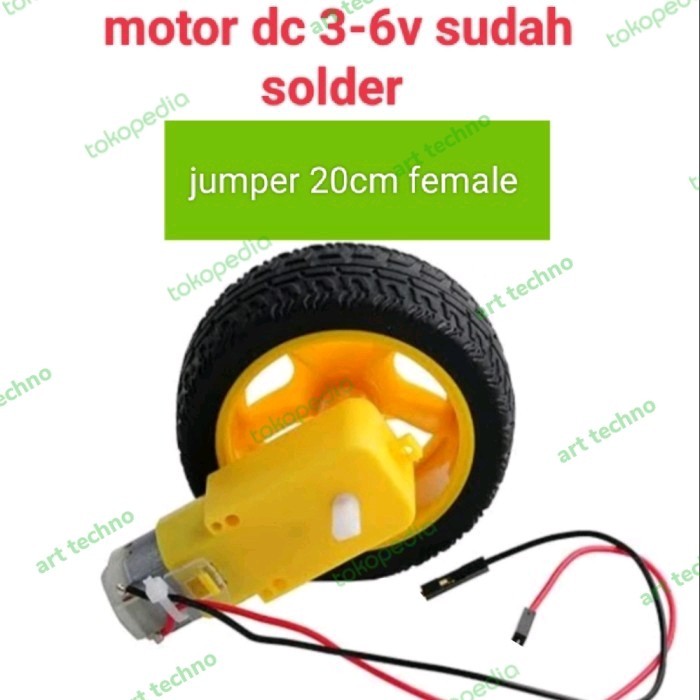 DS99 FF ALREADY SOLDERED dc เกียร์มอเตอร์ + 3v 6v ยาง arduino_uno nodemcu wemos