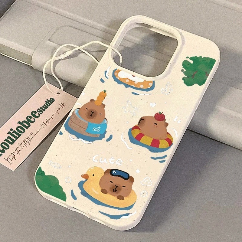 Ins สีขาวนุ่มกรณี Anti-Fall เคสโทรศัพท์สําหรับ iPhone 16 Promax 15 Promax 12 13 Mini 14plus 11 Pro Max X XS XR XS Max 7 8 plus Se2020