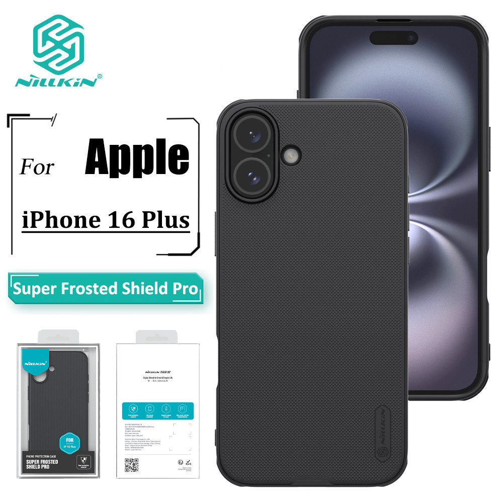 Nillkin Super Frosted Shield Pro Case สําหรับ iPhone 16 Plus เคสโทรศัพท์ Ultra Thin Matte TPU + PC Anti ลายนิ้วมือกันกระแทกฝาหลัง