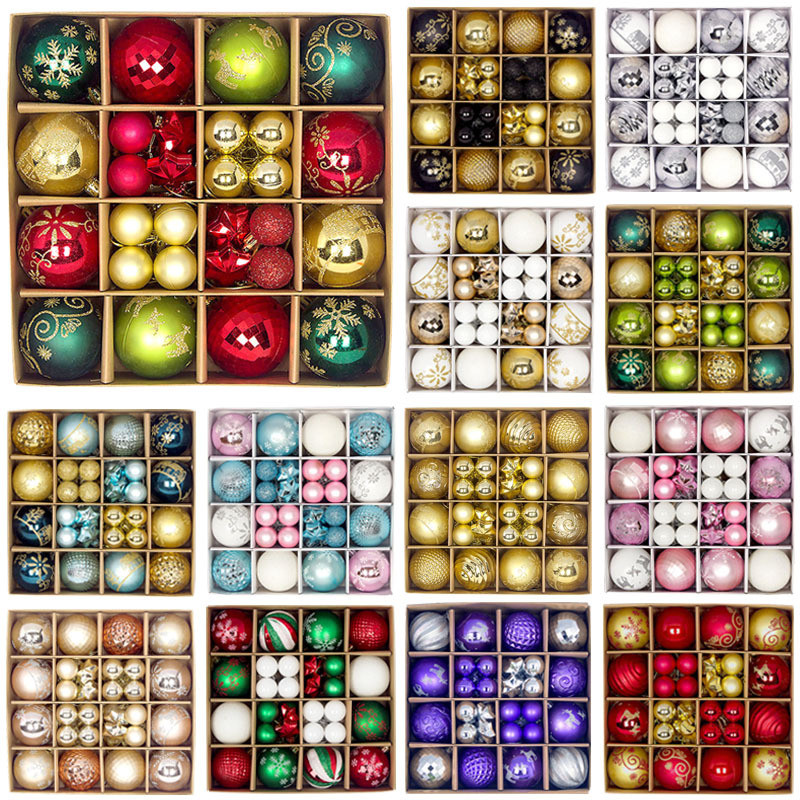 44ชิ้นคริสต์มาสลูกเครื่องประดับต้นไม้ตกแต่งป่นปี้ทนตกแต่งแขวนคริสต์มาสสําหรับงานแต่งงานวันหยุด