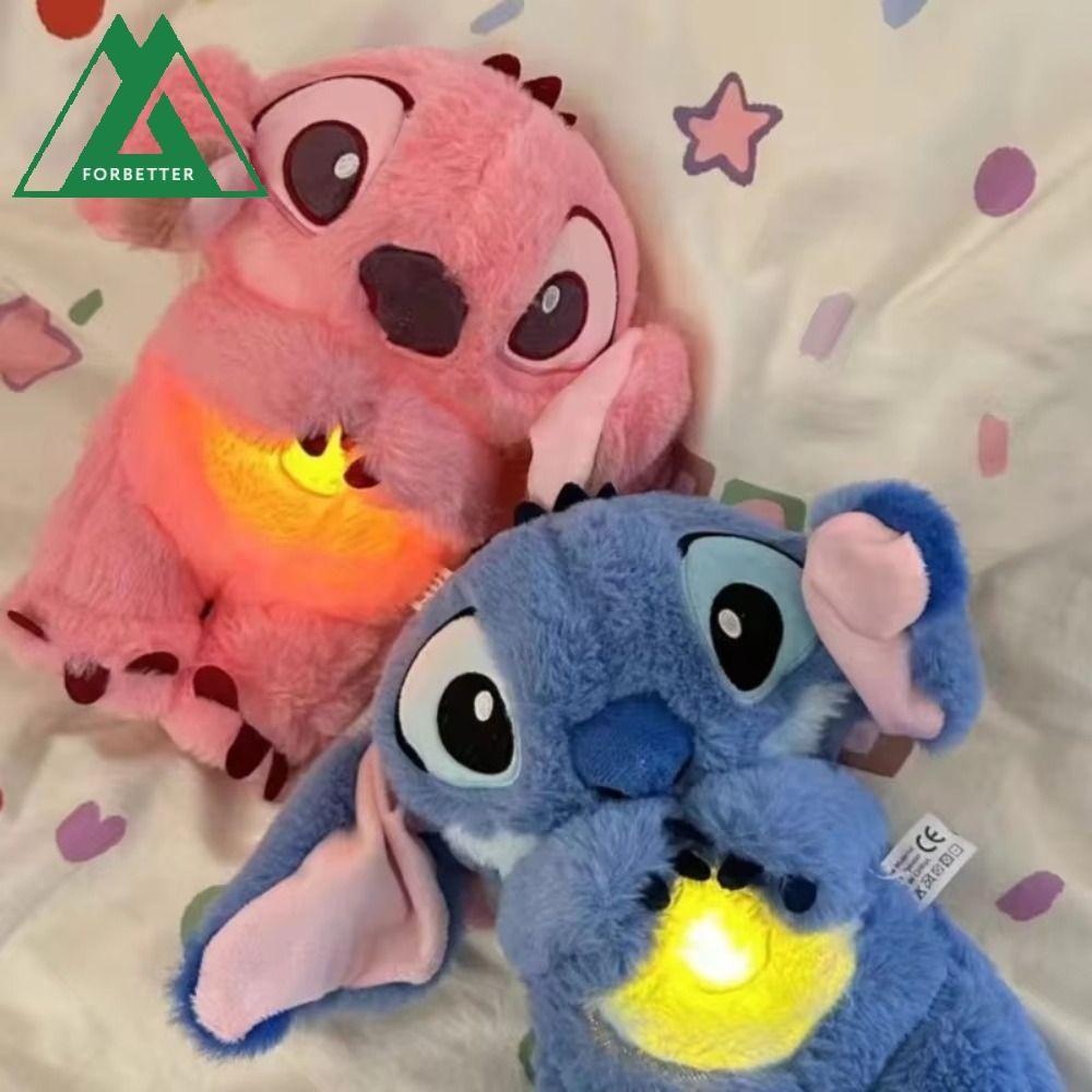 Forbetter Stitch ตุ๊กตาตุ๊กตา, Sleeping เสียงและแสงตุ๊กตา Breathing ของเล่น,ของขวัญวันเกิดสบาย Kawaii พร้อมกระเป๋า Air Soothing Plush ของเล่นตุ๊กตาสัตว์