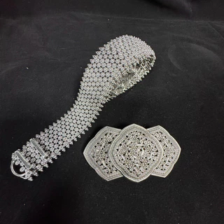 เข็มขัดเงินเครื่องประดับไทย อีสานล้านนา สายดอกพิกุล ประดับชุดไทยได้ทุกโอกาส