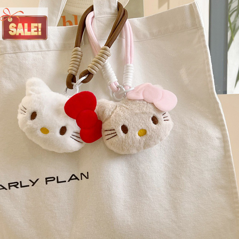 Bl Sanrio Plush ผิวสีดํา Hello Kitty Anti-lost โทรศัพท์ Lanyard เชือกพวงกุญแจเคสโทรศัพท์กระเป๋าจี้ Kawaii สาวอุปกรณ์เสริมของขวัญ A