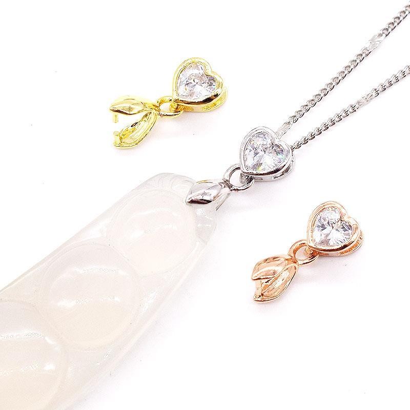 925ครึ่งเงินหยกจับมือจี้จับมือ eardrop กรอบสร้อยคอหัวเข็มขัดอุปกรณ์เชื่อมต่อหัวเข็มขัดรูปไข่หัวเข็มขัดหัวใจรักตัดปุ่ม