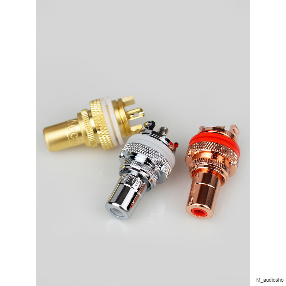 ....RCA AUCHRAM ตัวเมียติดแท่นสำหรับงานอัพเกรดเครื่องเสียง ส่งจากไทย 1 คู่ (สีแดง 1 ชิ้น+ขาว 1 ชิ้น)....