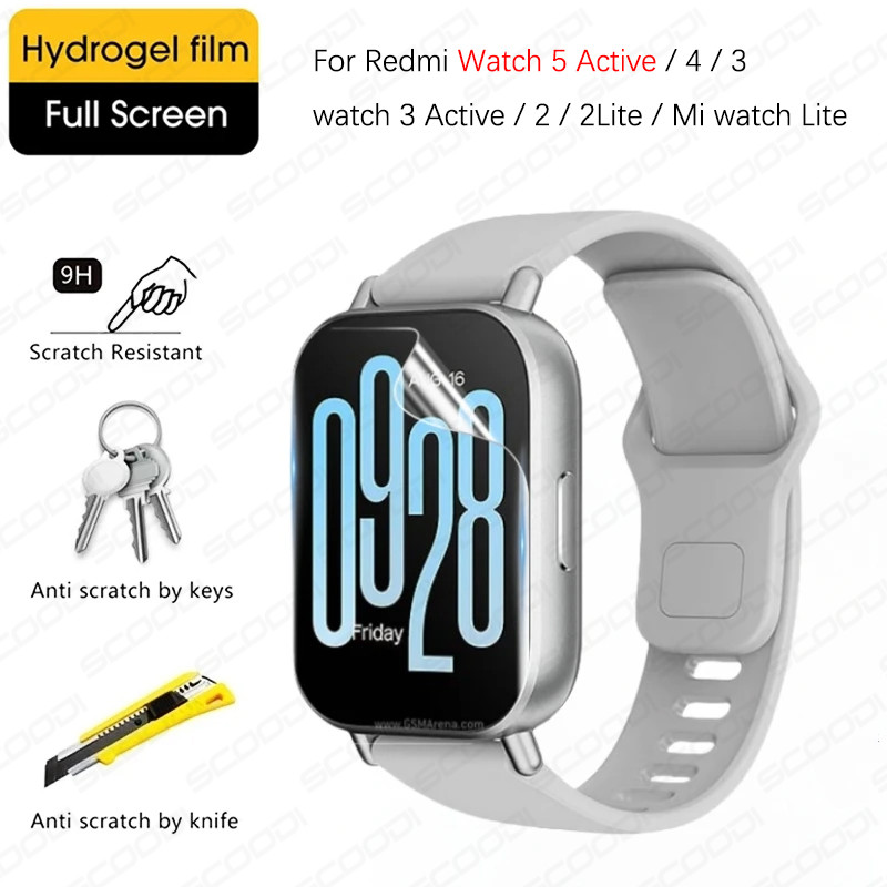 ฟิล์มไฮโดรเจลสําหรับ For Redmi Watch 5 / 5 eSIM / 5 Active / 5 Lite / 4 / 3 / 3 Active / 2 / 2 Lite / Mi Watch Lite ฟิล์มกันรอยหน้าจอกันน้ําฟิล์มนุ่ม