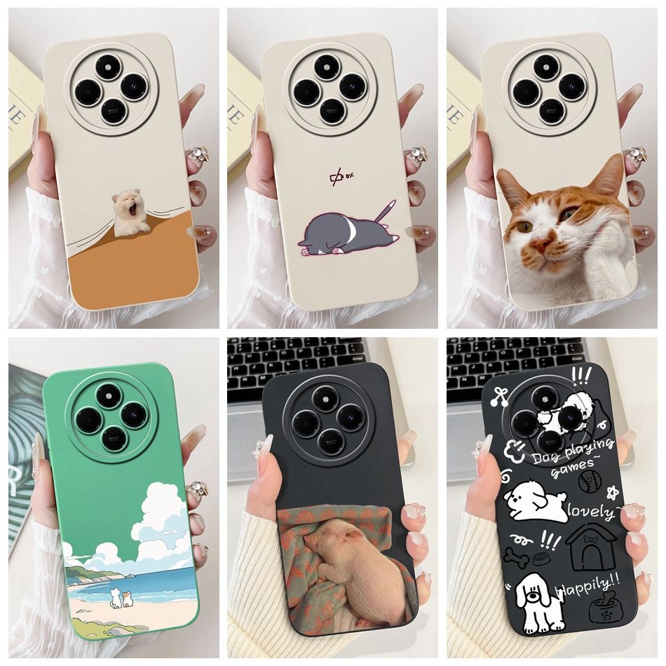 Xiaomi Redmi 14C น่ารักสไตล์ตลกเลนส์ป้องกันปลอกกันกระแทก Redmi 14C 4G เคสโทรศัพท์ซิลิคอนแบบนุ่ม