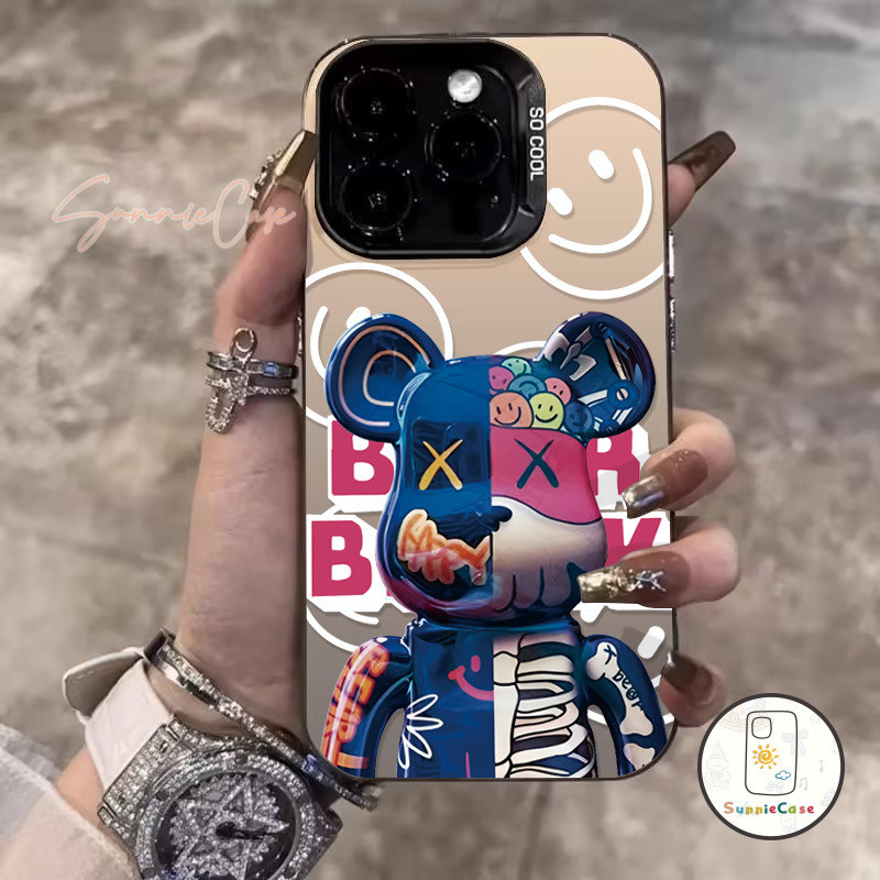 เคส VIVOY16 Y12 Y91 Y36 Y12sY35 Y21 Y17s Y22 Y12i Y11Y31 Y27 Y20 Y27s Y17 Y15 Y21s Y02 Y22s แฟชั่น หมี ที่รุนแรง เคส