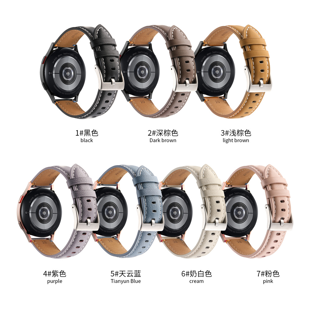 สายรัดข้อมือหนัง 20 มม. 22 มม. สำหรับ Garmin Forerunner 265 255 245 245M 645 645M 55 158 165 ดนตรี 970 570 42 มม. 47 มม. อุปกรณ์เสริมสายรัดข้อมือนาฬิกาสมาร์ทผู้ชายคุณภาพสูงผู้หญิง - รูปที่ 4