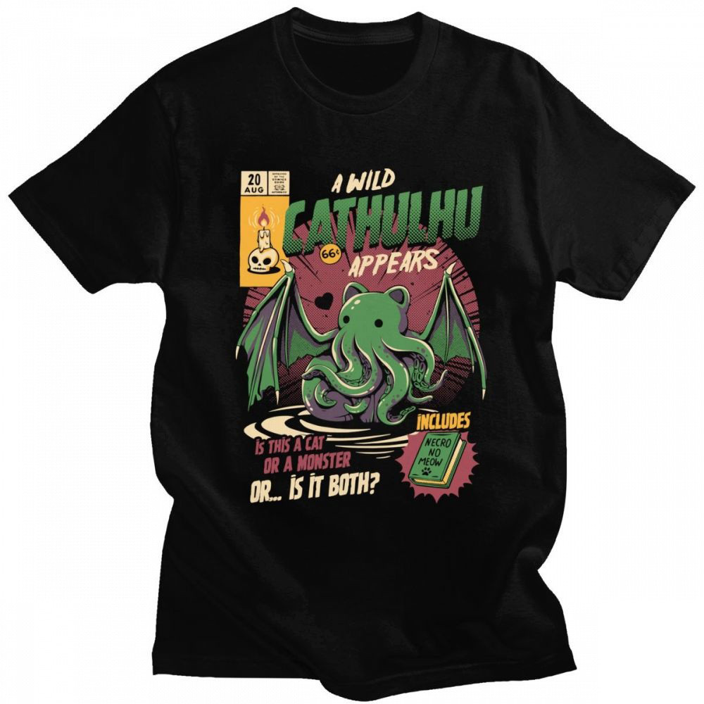 Cthulhu เสื้อยืดผู้ชาย O คอฤดูร้อนเย็นเสื้อยืดแขนสั้น Tees แฟชั่น Tops